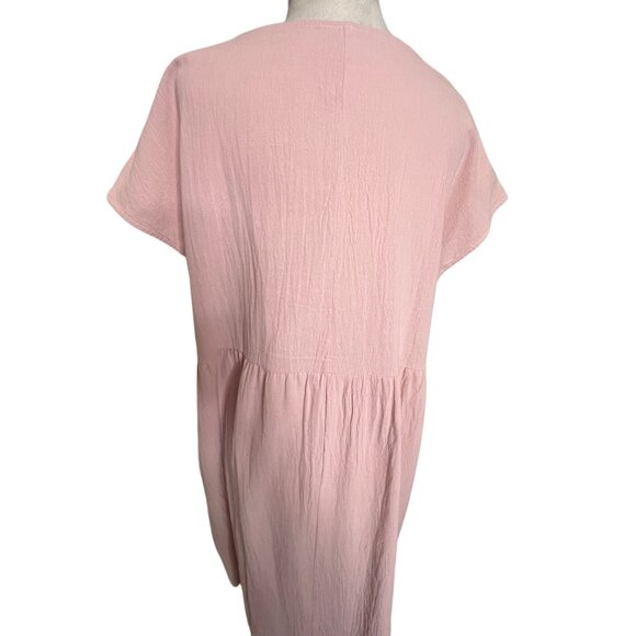 Pink Madi Dress 4X Pockets A Style Pull over Comfortable Summer Y2K90’s - Picture 9 of 12